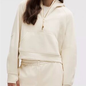 lululemon athletica Cream Half-Zip Hooded Pullover